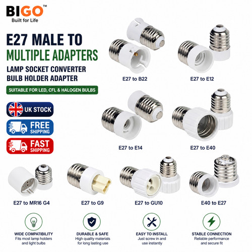 E27 b22 light bulb socket - to,
